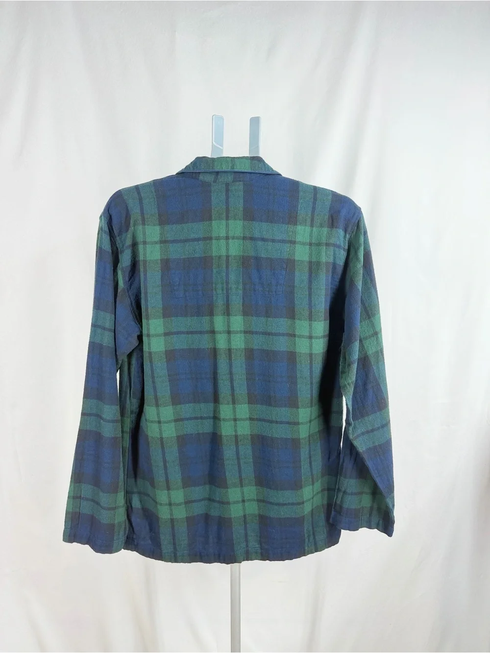 Polo Ralph Lauren Mens Pajama Top Medium Black Watch Plaid Flannel Sleepwear